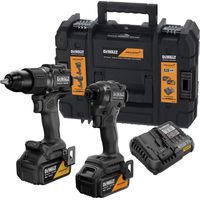 Dewalt – Perceuse visseuse à percussion 18V avec 2 batteries 5Ah – Moteur Brushless – Couple 200Nm – Coffret T STAK II – DCK2222MP2TQW