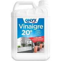 Vinaigre ménager concentré 20° 5L – Détartrant puissant pour éviers et robinets – Nettoyage efficace et économique – Onyx