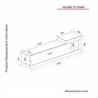 TV Lowboard Bliss Anthrazit-Beige Trawertin Optik