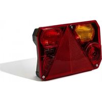 Feu arrière 6 fonctions – Clignotant, stop, veilleuse, brouillard, éclairage plaque – 12V – Dimensions 200x140x50mm – Radex