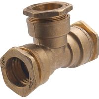 Noyon & Thiebault – Raccord té égal laiton pour tuyau polyéthylène Ø25 – Filetage plomberie – Étanchéité parfaite jusqu'à 10 bar – Démontable et réutilisable