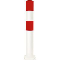 Bolardo de protección tamaño L rojo y blanco para