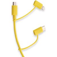 ESPRINET Pantone - Kabel 3 en 1 (1,2 m, USB-C, Lightning- und Micro-USB-Stecker, in einem Kabel, Ausgangsleistung bis zu 2,4 A, USB-C Wendeadapter