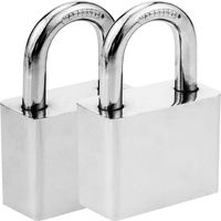 PrimeMatik - Cadenas de sécurité en acier 50mm 2-pack
