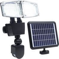 Projecteur solaire 2 tetes LED Douglas H23cm avec détecteur de mouvement - LUMI JARDIN