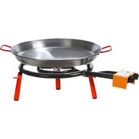 Paella-Set Valencia, Polierter Paella-Teller 46 cm, 12 Stück / Rechaud 40 cm / 11,40 kW / 3 Füße 15 cm - Sonstiges