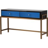 Console miroir en acier inoxydable Prestine 140 x 42 x 73 cm