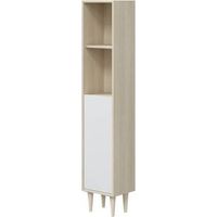 KIT COLONNA BAGNO VERONA 1 ANTA 150 ROVERE BIANCO