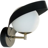 Applique moderne NELA boule verre noir E14 40W Zuma Line