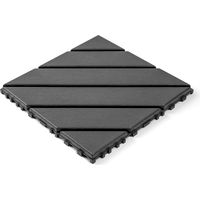 Dalles terrasse emboîtables 44 pcs 30x30 cm gris foncé piscine balcon jardin