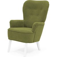 Velo Sessel - Gepolsterter Sessel mit Holzbeinen Retro-Stil Farbe Grün
