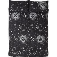 Rapport Home Set copripiumino per letto singolo, in policotone, motivo celestiale, colore: nero