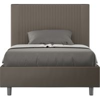 120x190 französisches Bett aus Kunstleder 120x190 Goya P Farbe: Braun - Version: Mit Behälter