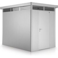 CASETA METALICA BIOHORT JARDIN HIGHLINE H6 COLOR GRIS CUARZO DOBLE PUERTA