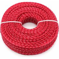 Universeller Fadentrimmerfaden, 3,0 mm Nylon-Trimmerfaden, robuster Freischneider-Nylonfaden für Bump-Head-Gartenrasenmäher (Twist, 3 mm x 70 m)