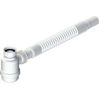Siphon bouteille MINI avec raccord flexible Ø1"1/4G L.B. Plast D180-4-224 blanc