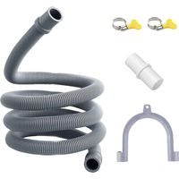 Flexible d'évacuation Universel, Tuyau de Vidange en Plastique, Kit de Rallonge de Tuyau de Vidange 3M pour Tuyau de Lave-Vaisselle Sèche-Linge