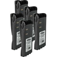 vhbw 5x Battery compatible with Motorola GP580, GP540, GP340, GP360, GP640, GP380 Radio, Walkie-Talkie (1500 mAh, 7,2 V, NiMH) + Belt Clip