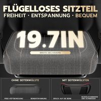 Gaming Stuhl Stoff BĂĽrostuhl, Massage Gaming Stuhl mit KopfstĂĽtze, ergonomischer Rennsport Gaming Sitz mit FuĂźstĂĽtze (Dunkelgrau)