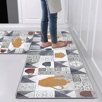 Kitchen Mat Sets Non slip Washable, 2 Pcs Kitchen Rugs and Mats, Anti Fatigue Kitchen Rug Sets for Home Decoration Office Standing Desk (Style C, 40x60+40x120cm)