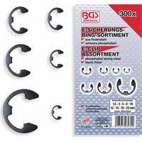 BGS TECHNIC Kit de circlips en E, 8039, 1,5...22mm, 300 pièces