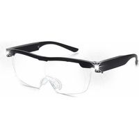 Loupe grossissante à 160 %, fonctionnant sur piles avec éclairage LED - Loupe puissante - Lunettes mains libres pour les travaux de précision, les loisirs créatifs, la création de bijoux, la lecture e