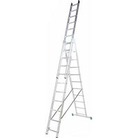 Echelle transformable 3 plans ALVE - Coulissante extensible - 12 marches