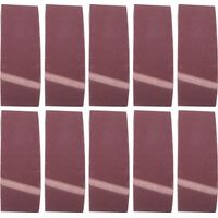 10 pièces bande abrasive abrasive 457x75mm ponceuse à grains meulage oxyde d'aluminium (600)