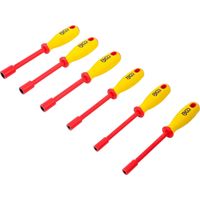 BGS Jeu de tournevis VDE à douilles six pans 5,5 - 12 mm 6 pièces