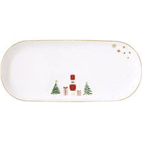 Coffret Plat à Cake Let It Snow Plat à Cake En Porcelaine Festive - Pozzi Milano Spa