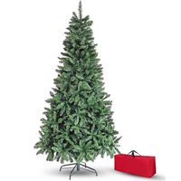 Albero di Natale Folto Verde Effetto Realistico 180 cm con Borsa