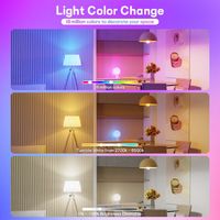 Ampoules LED intelligentes WiFi Bluetooth à intensité et couleur réglables, avec minuterie et télécommande, 10 W (lot de 4)