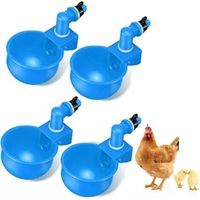 4er-Set Hängende Hühnerfutterautomaten Aus BPA-freiem Kunststoff – Mit Schrauben, Clips & Kabelbindern – Für Enten, Ziegen & Mehr