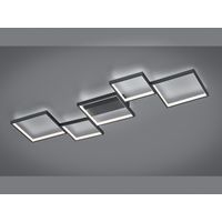 Sorrento LED-Deckenleuchte 5 Quadrate L120 cm Schwarz Trio Beleuchtung