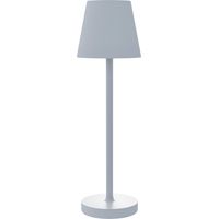 Lámpara de Mesita de Noche Inalámbrica avec Luces LED Lámpara de Mesa USB-C Recargable 3 Colores Ø11,2x36,5 cm Gris