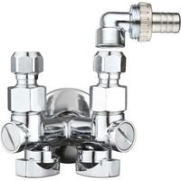 Robinet de soubassement double adaptateur support de tuyau de machine à laver Tecom