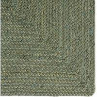 vidaXL Tapis de surface Carré Vert olive 240 x 240 cm Jute