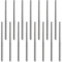 Lot de 15 Pièces Tige Filetée M6 x 100mm Tige Filetée Inox M6 Tiges Filetées en Acier Inoxydable Entièrement Filetée Tige Goujons, Tige Entièrement Filetée