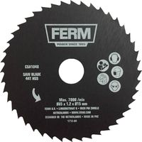 Ferm – Lame de scie circulaire de précision 185mm – 44 dents pour PVC, aluminium et cuivre – Compatible mini scie CSM1043 - CSA1048