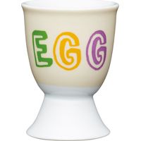 Kitchencraft Coquetier Dippy Egg pour enfants, porcelaine, blanc, 7x4x6 cm