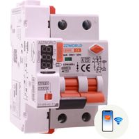 RCBO Interruttore Magnetotermico Differenziale WIFI Con Riarmo Automaico, Tipo AC Curva C 1P+N 3M 6000A 30mA C6A AC 230V IP20 IEC61009-1 PL8HM, Disponibili 6A 10A 16A 20A 25A 32A (C6A)