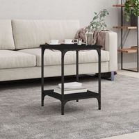 vidaXL Table basse noir 40x40x55 cm bois d'ingénierie