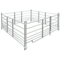 Vidaxl – Enclos pour moutons 4 panneaux – Acier galvanisé résistant – Dimensions 183 x 183 x 92 cm – Installation facile avec connecteurs inclus