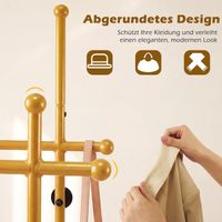Portant à vêtements autoportant avec double tringle et crochets