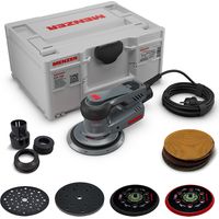 Menzer – Ponceuse excentrique 350W – Moteur EC sans brosses – Plateau Ø 150mm – Course 2,5mm – Coffret systainer³ inclus