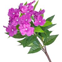 Zwei UV-beständige künstliche Gartenblumen, geeignet für Gärten, Terrassen, Veranden und Fensterbänke im Frühling und Sommer. Farbe: Lila.