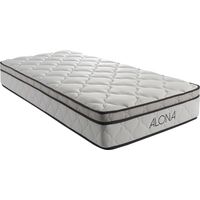 Colchón de 120x190 cm, altura de 25,5 cm, superficie suave, soporte firme, 5 zonas de confort, confort diario, colchón Alona de resortes con memoria de forma