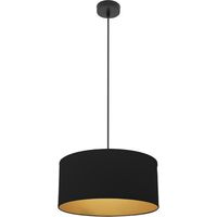 Colgante Anuska 1xe27 Negro/negro-oro Regx40x40 Cm