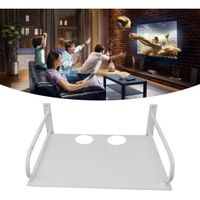 Projection stand, wall-mounted silver aluminum router stand with WiFi slot, TV set-top box holder
