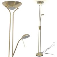Lampadaire LED sur Pied, Lampe sur Pied Salon Lampe de Sol Lampadaire à LED à éclairage réglable 23 W